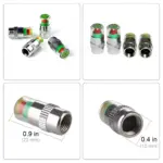4-Piece Tesla Tire Pressure Indicator Valve Cap Sensor 8 68254 6db52d