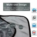 Professional Ultra Fine Fiber Car Washing Towel for Tesla - Drying, Polishing & Waxing 6 68364 443e36
