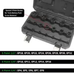 19Pcs Battery Pack Screw Removal Tool for Tesla – Hexagonal E-Type 6-Point Socket Set 5 68436 48fd49