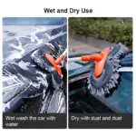 Telescopic Double Brush Head Car Wash Mop for Tesla – 360° Rotating, Scratch-Free Cleaning 5 68569 1403e8