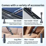 Wireless 3-in-1 Vacuum Cleaner with Inflator and Blower for Tesla 8 68916 bb67ea