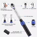 14PCS Torque Wrench Set 1/4-Inch 2-26N.m for Tesla with Quick Release Ratchet Handle 4 69034 196d76