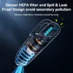 Powerful Cordless Car Vacuum Cleaner with Pet Hair Roller Brush & LED Light 6 69164 ad237b
