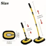 Telescoping Car Wash Mop with Retractable Handle and Flexible Brush Head 9 69264 d24c2b