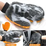 Double-Faced Coral Velvet Car Wash Glove for Superior Cleaning 4 69314 43689a