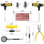 Professional Car Tire Repair Kit with Plug Tools and Tubeless Puncture Repair 6 69566 f40e5b