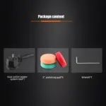 Dual Action Power Polisher Adapter with 3 Polishing Pads for 3" Cordless Drill 7 70110 ffdf9f