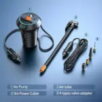 Two-in-One Car Tire Inflator and Charger with Digital Display 8 70511 02c618