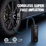 Portable Electric Tire Inflator Pump with LED Light for Car, Motorcycle, and Bicycle 4 70560 2d5094
