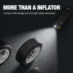 Portable Electric Tire Inflator Pump with LED Light for Car, Motorcycle, and Bicycle 8 70560 4dd731
