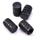 4Pcs Black Aluminum Tire Valve Stem Caps 5 70809 ae7f30