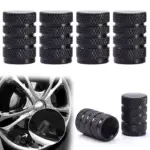 4Pcs Black Aluminum Tire Valve Stem Caps 4 70809 e7600f