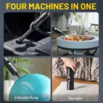 Powerful 4-in-1 Portable Handheld Car Vacuum Cleaner with 14000PA Suction for Car, Home & Office 7 71229 99059c