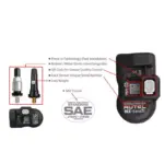 Universal 2-in-1 TPMS Sensor Clamp-In 315/433 MHz - Tire Pressure Monitoring System, Programmable & Cloneable 7 71690 181376