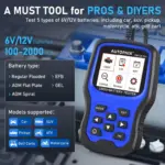 Pro 2-in-1 OBD2 Scanner and Battery Tester for Enhanced Vehicle Diagnostics 12 71722 491b28