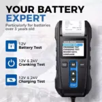Advanced 12V/24V Digital Battery Tester with Built-in Printer and Multilingual Support 6 71795 8f726b