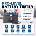 Advanced 12V/24V Digital Battery Tester with Built-in Printer and Multilingual Support 9 71795 be3403