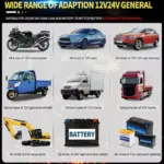 Smart LCD Display 12V-24V 8A Automatic Car Battery Charger 9 72003 dff3db