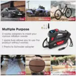 120W Portable Handheld Car Tire Inflator Pump with LED Light and Digital Display 9 72052 194b45