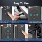 Air Compressor 12V Portable Tyre Inflator for Car, Electric Motorcycle, and Bicycle 10 72137 afe790