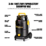 1300W 30L Multi-Function Industrial Vacuum Cleaner: Wet/Dry, Carpet Shampooer, Remote Control 5 72383 69d56a