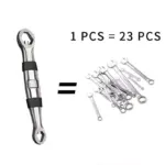 Universal Dual-Head 23-in-1 Adjustable Wrench - Metric & Imperial, 7-19MM Ratchet Spanner 4 74480 85efe5