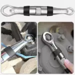Universal Dual-Head 23-in-1 Adjustable Wrench - Metric & Imperial, 7-19MM Ratchet Spanner 7 74480 d3514f