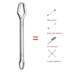 Adjustable Double-Head Ratchet Wrench - Universal 8-22mm Spanner for Bicycles and Cars 4 74509 8708af