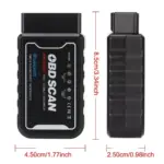 Wireless OBD2 Diagnostic Tool - Code Reader with WiFi/Bluetooth - ELM 327 V1.5 for Android/iOS 7 74600 4fb505