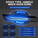 3D Carbon Fiber Car Door Handle Scratch Protector Stickers 4 74673 081708