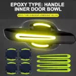 3D Carbon Fiber Car Door Handle Scratch Protector Stickers 7 74673 5535a5