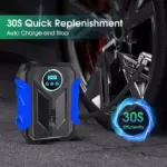 Portable Digital Tire Inflation Pump with LED Lamp for Car & Motorcycle 4 75141 7deef4