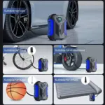 Portable Digital Tire Inflation Pump with LED Lamp for Car & Motorcycle 6 75141 a462a3