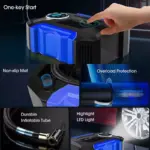 Portable Digital Tire Inflation Pump with LED Lamp for Car & Motorcycle 7 75141 e9562a