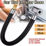 Universal Tire Inflator Hose with Locking Air Chuck for Cars & Bikes 4 75405 47bc4d