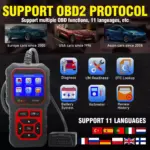 Universal OBD2 Scanner Code Reader: Red AT500 for Safe Driving & Diagnostics 7 75547 bc2e0d