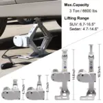 3 Ton DC 12V Electric Scissor Jack Kit with Impact Wrench & Air Pump 3 75578 ab1633