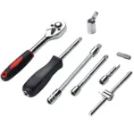 Professional 46-Piece Car Repair Hand Tool Set - Multifunction Ratchet Wrench and Tire Removal Kit 7 75632 999586