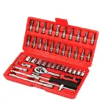 Professional 46-Piece Car Repair Hand Tool Set - Multifunction Ratchet Wrench and Tire Removal Kit 4 75632 a162de