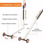 16-inch High Pressure Undercarriage Water Broom with Quick-Connect & 3 Wands 5 75808 8a1c21