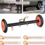 16-inch High Pressure Undercarriage Water Broom with Quick-Connect & 3 Wands 6 75808 e41eae