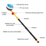 360° Rotating Car Cleaning Foam Brush with Extended Handle 7 76545 5e8342