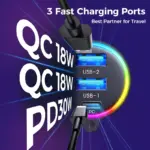 Bluetooth 5.3 Car FM Transmitter with AUX, Bass Boost & 3-Port Fast Charging 5 76806 dafa43