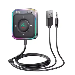 Bluetooth 5.3 AUX Car Adapter with Dual Mic Noise Reduction