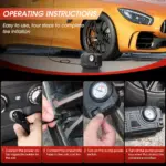 Portable Mini Car Tire Pressure Monitor & Inflator with LED Light 6 76921 4399b8