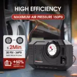 Portable Mini Car Tire Pressure Monitor & Inflator with LED Light 4 76921 64667e