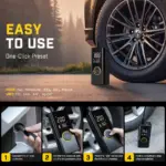 Wireless Portable Tire Inflator 150 PSI Air Pump for Cars, Bikes & Motorcycles 8 76938 18ccb7