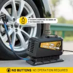 Portable 12V Tire Inflator with Mechanical Gauge 5 76966 0840a0