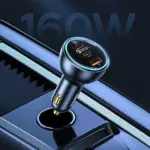 160W Triple-Port USB-C & USB-A Car Fast Charger QC5.0 PD 4 77010 60f201