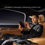 60W Retractable Fast-Charging Car Charger with 6-Port Rear Seat Extension 7 77018 24a066